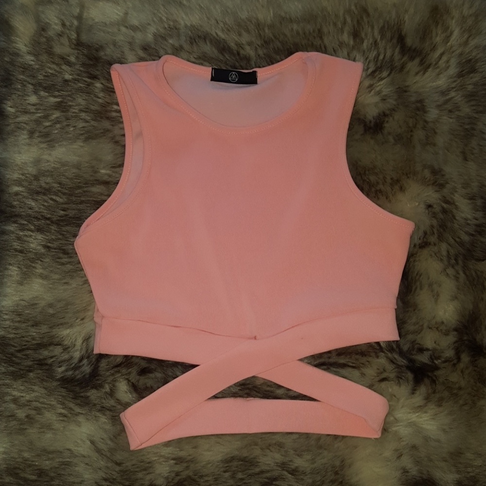 Missguided pink crop top